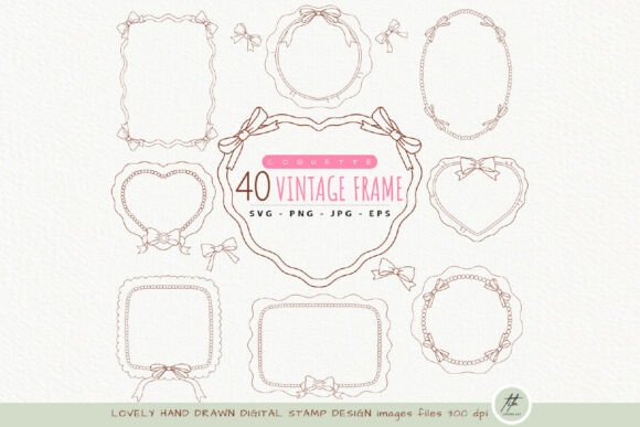 Download Coquette Frame Clipart - Premium Bundle