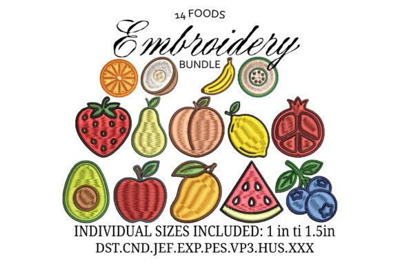Download Foods Embroidery Designs - Embroidery design Collection