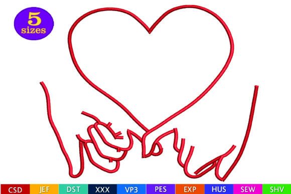 Download Pinky Promise Embroidery Design - Embroidery design Collection