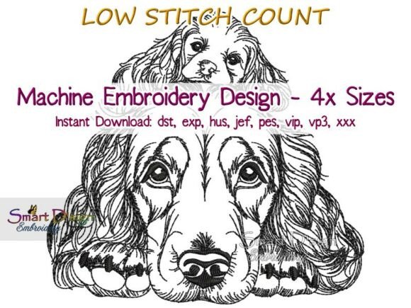 Download COCKER SPANIEL Sketch Embroidery Design - Embroidery design Collection