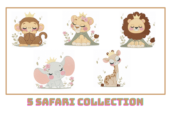 Download Baby Safari Embroidery Design Bundle - Embroidery design Collection