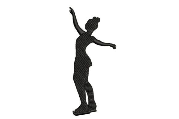 Download Ice Skater Silhouette Embroidery Design - Embroidery design Collection