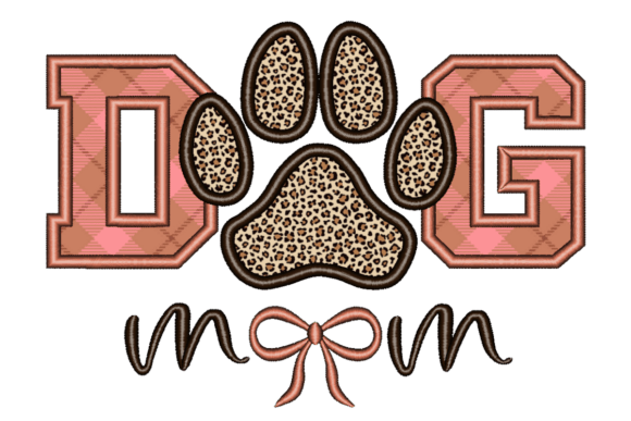 Download Dog Mom Applique Embroidery Design - Embroidery design Collection