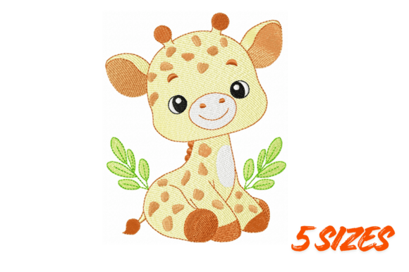 Download Cute Baby Giraffe Embroidery Design - Embroidery design Collection