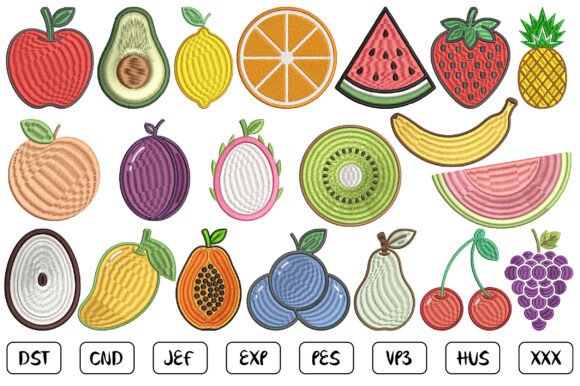 Download Mini Fruits Machine Embroidery Design - Embroidery design Collection