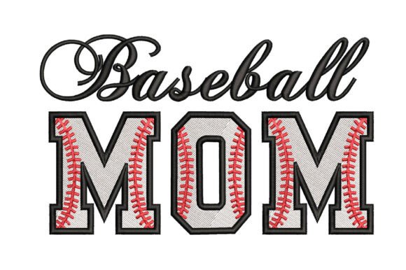 Download Baseball Mom Embroidery Design - Embroidery design Collection