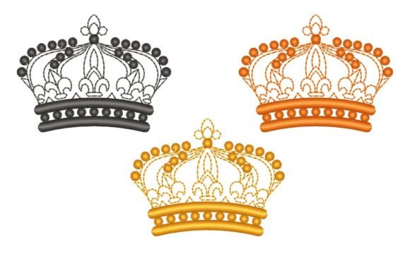 Download Royal Crown Embroidery Design - Embroidery design Collection