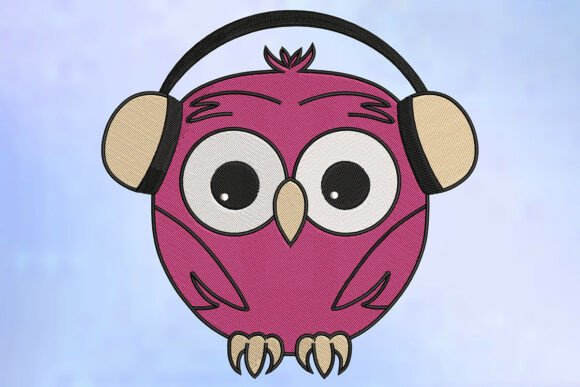 Download Music Lover Owl Embroidery Design - Embroidery design Collection