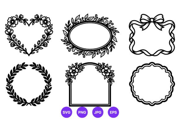 Download Floral Leaf Heart Ribbon Bow Frames - Ribbon bow frame Collection