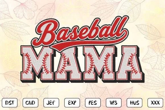 Download Baseball Mama Embroidery Design - Embroidery design Collection