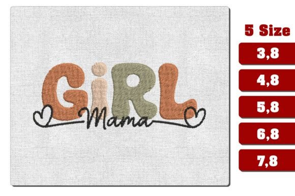 Download Girl Mama Machine Embroidery Design File - Embroidery design Collection