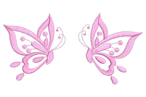 Download Pink Butterflies Embroidery Design - Embroidery design Collection