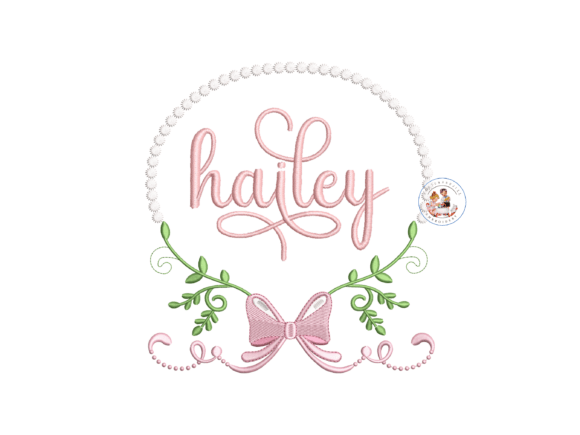Download Ribbon Monogram Embroidery Design - Embroidery design Collection