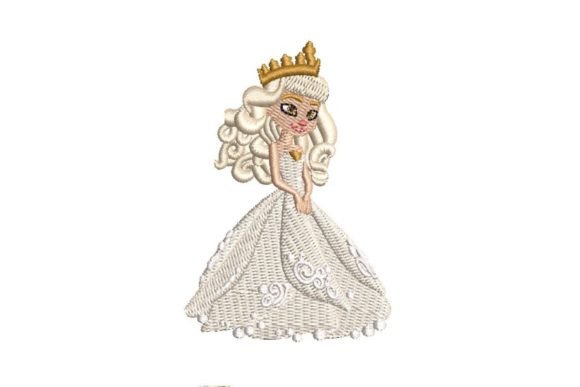 Download Cartoon Princess Embroidery Design #5 - Embroidery design Collection