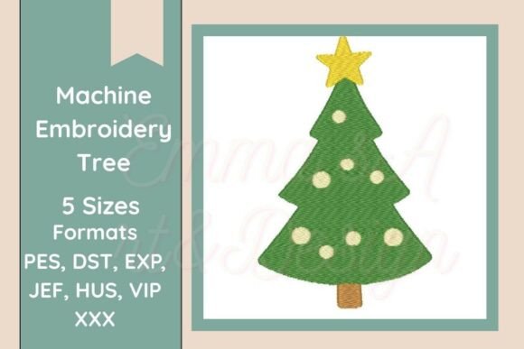 Download Christmas Tree Machine Embroidery Design - Embroidery design Collection