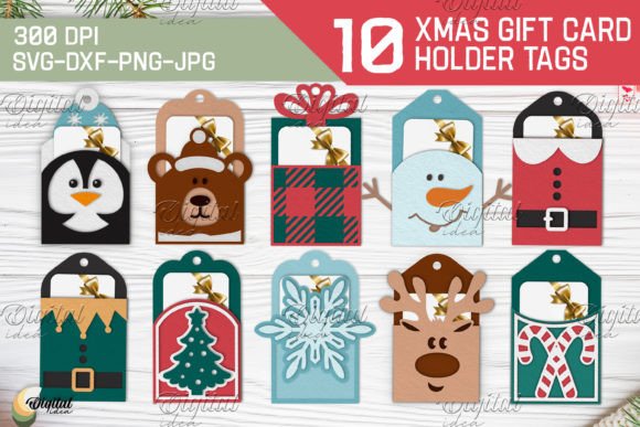 Download Christmas Gift Card Holder Tags Bundle - Card Collection