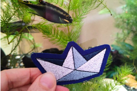 Download Machine Embroidery Design - Paper Boat - Premium Resources