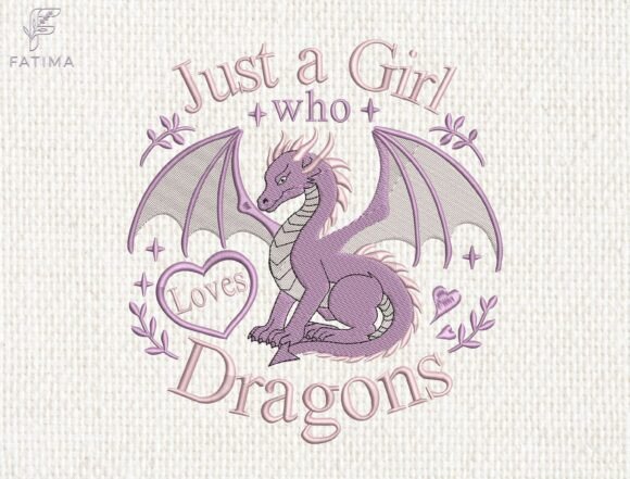 Download Loves Dragons Embroidery Design | - Embroidery design Collection