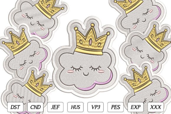 Download Princess Cloud Embroidery Design - Embroidery design Collection