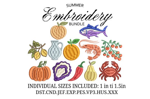 Download Summer Vibes Embroidery Design - Embroidery design Collection