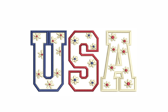Download USA Applique Embroidery Design - Embroidery design Collection