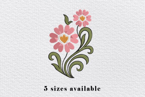 Download Floral Heart Embroidery Design - Embroidery design Collection