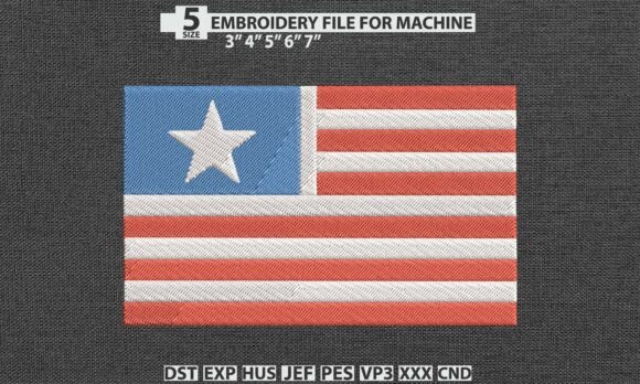 Download USA Flag DST PES Machine Embroidery File - Machine embroidery file Collection