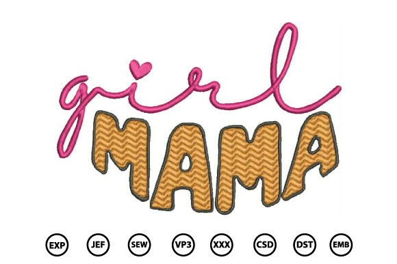 Download Mama Embroidery Design - Embroidery design Collection