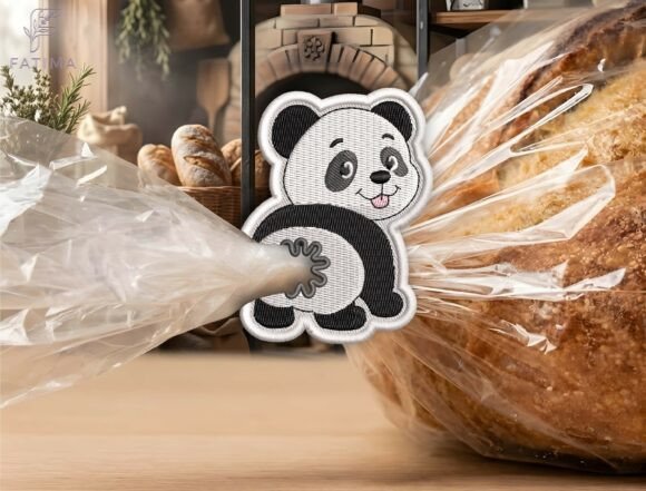 Download Cute Panda Bag Tie Embroidery Design - Embroidery design Collection