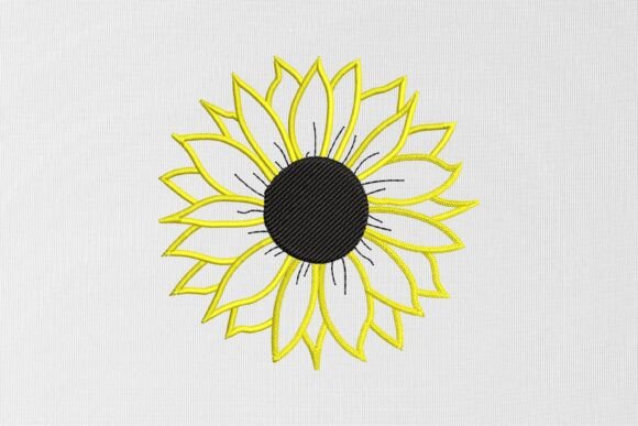 Download Sunflower Embroidery Design - Embroidery design Collection