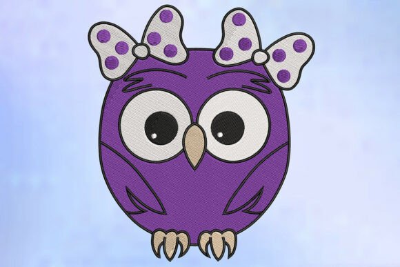 Download Cute Bow Owl Embroidery Design - Embroidery design Collection