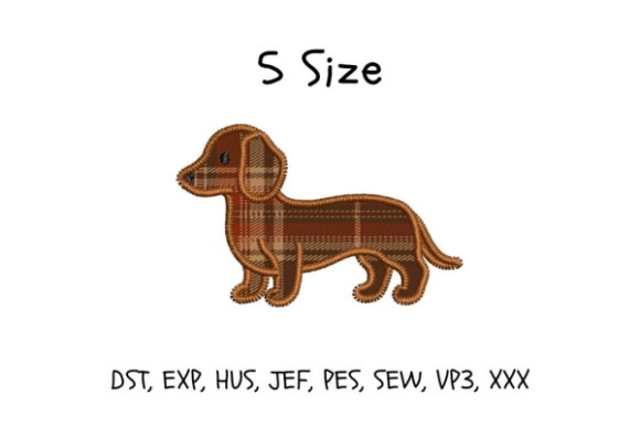 Download Dachshund Dog Applique Embroidery Design - Embroidery design Collection