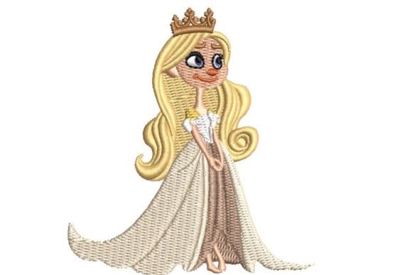 Download Cartoon Princess Embroidery Design #4 - Embroidery design Collection