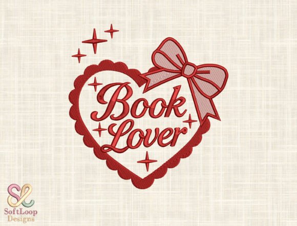 Download Girly Bookworm Machine Embroidery File - Machine embroidery file Collection