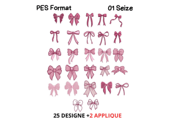 Download Mini Bow Embroidery Design - Embroidery design Collection