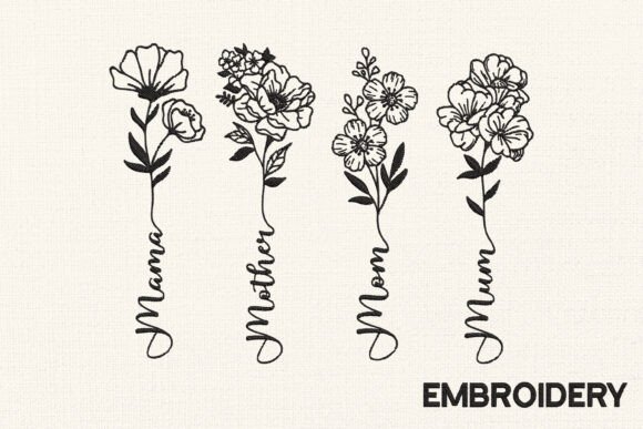 Download Mother's Day Floral Embroidery Designs - Embroidery design Collection
