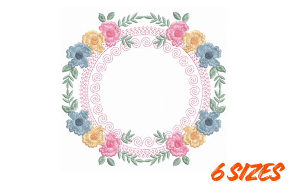 Download Floral Frame Machine Embroidery Design - Embroidery design Collection