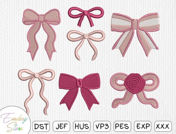 Download Bow Embroidery Design Bundle - Embroidery design Collection