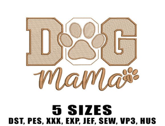 Download Dog Mom Embroidery Design - Embroidery design Collection